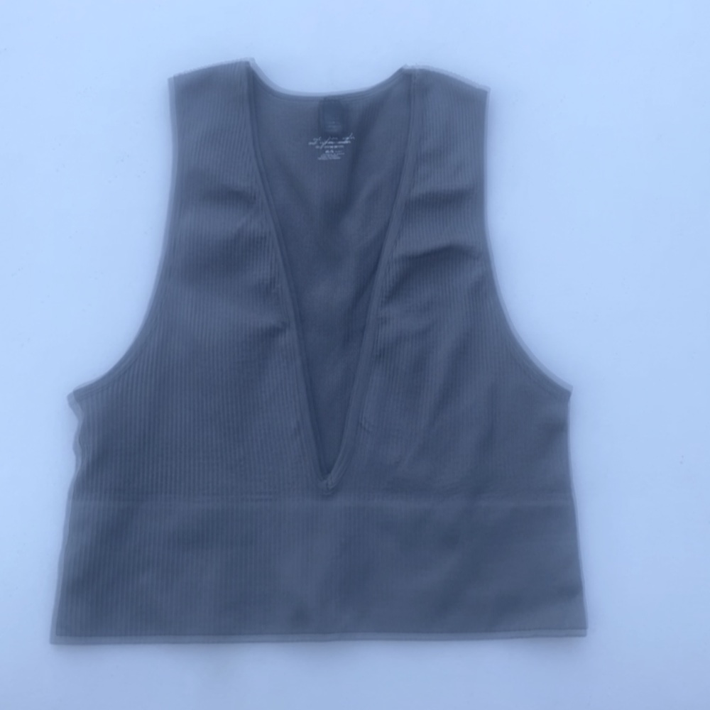 Grey crop top - urban outfitters